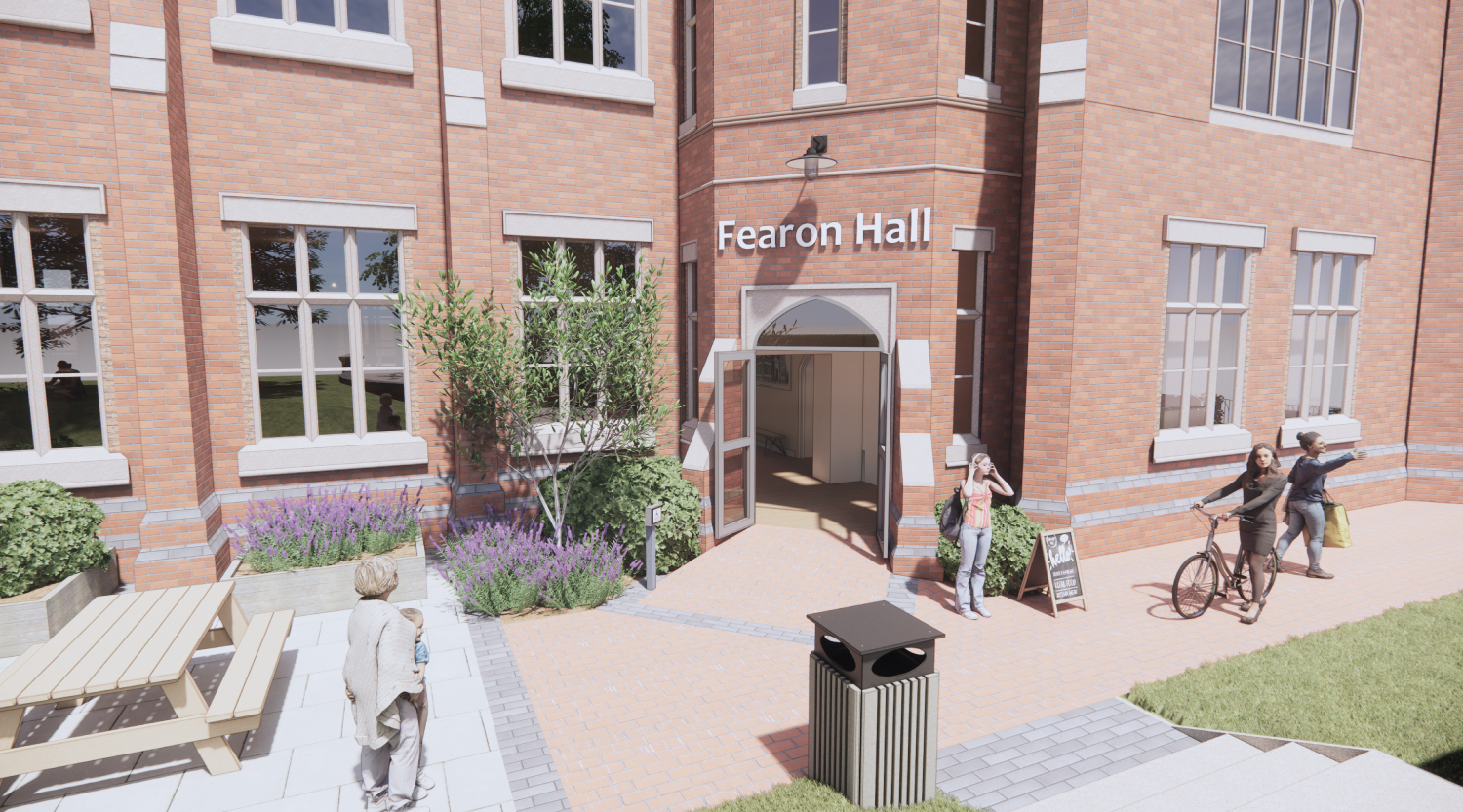 Architects render of Fearon Hall entrance