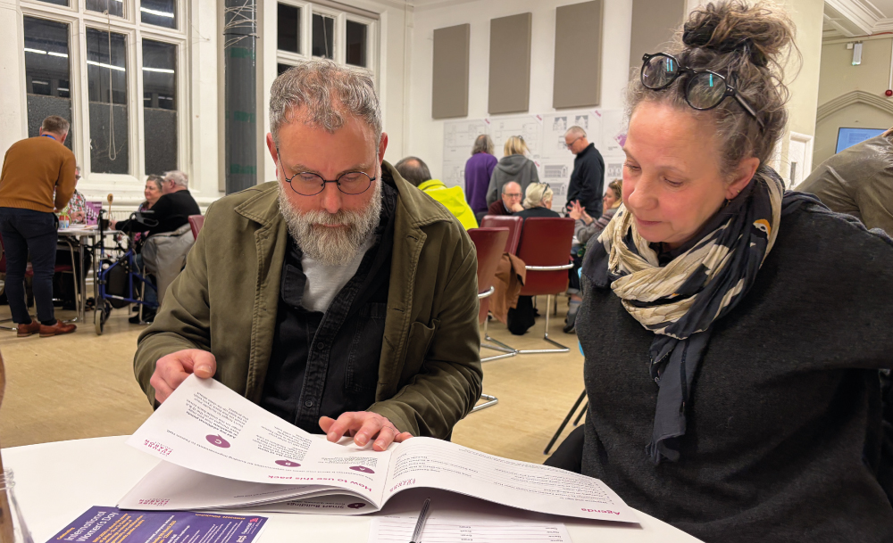 Two people at the Future Fearon neighbourhood meeting on 26th February 2026.